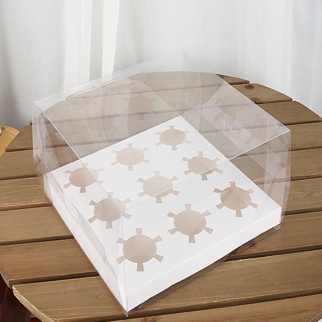 9 Holder Clear Cupcake Box – 14cm height – Ozanos Packaging